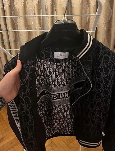 qara şalvar: Christian Dior kişi bomber gödəkçəsi Az Geyinilib Vəziyyəti Normaldır — 2