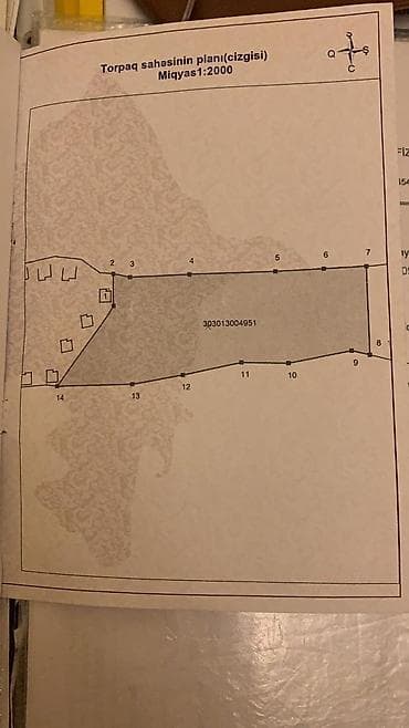 qobuda torpaq satilir: 170 sot, Biznes üçün, Kupça (Çıxarış) — 2