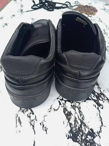 Lacoste kişi idman ayaqqabısı - Rəng: tam qara - Brend loqosu: yan — 2