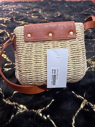 yango canta: HEÇ IŞLENMEYIB Rattan toxuma qadın çantası - Material: Təbii rattan — 2