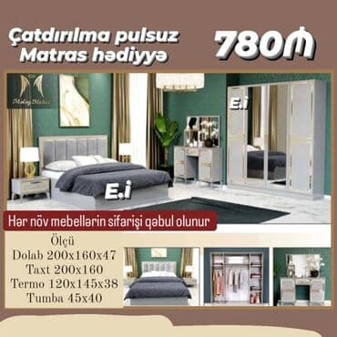 tuba: 2 təknəfərlik çarpayı, Dolab, Tumba, 2 tumba, Azərbaycan, Yeni — 6