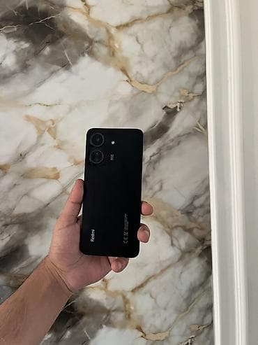 telefonlar yeni: Redmi 13C, 128 GB, rəng - Qara, Barmaq izi, Face ID — 9