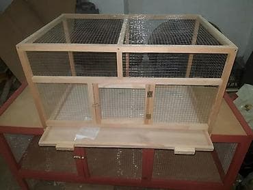 Heyvanlar üçün mallar: Teze tixilib uzunluq 80sm eni 60sm. alti setka ustu padnoslu ve yerden — 5