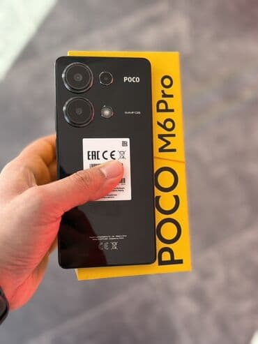 Poco M6 Pro, 256 GB, rəng - Qara, Sensor, Barmaq izi, Face ID