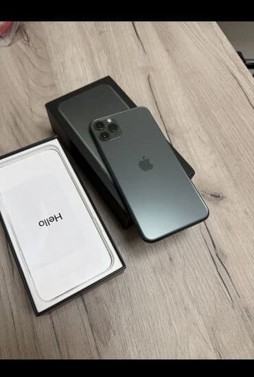 irşad telecom iphone 11 pro max 256 gb: IPhone 11 Pro Max, Matte Midnight Green, Zəmanət, Simsiz şarj, Sənədlərlə — 1