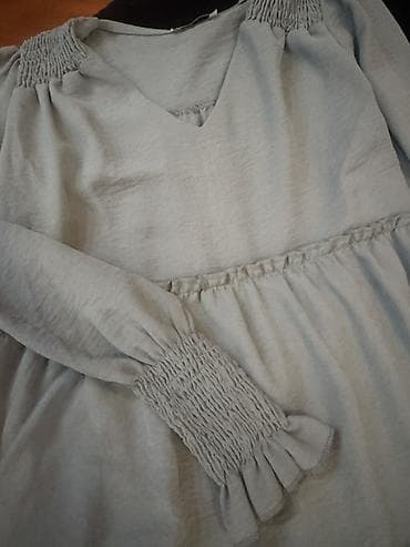 Yüngül xaki rəngdə qadın donu - Model: Bohem/relaks kəsim, pilləli — 2