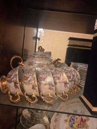 meyvə vitrin: Klassik kəsimli büllur dəst razlasma yolu ilə satlir - 2 ədəd hündür — 6