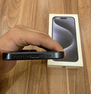 ifon 11: IPhone 15 Pro, 256 GB, Black Titanium, Face ID — 6