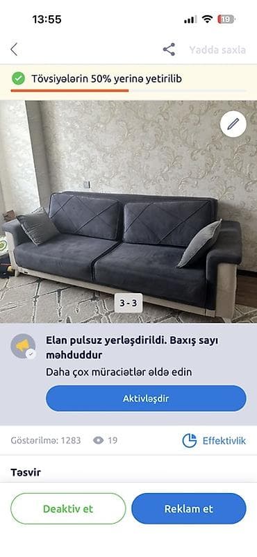 gunc divan: Divan, Açılmayan, Bazasız, Parça, Çatdırılma yoxdur — 1
