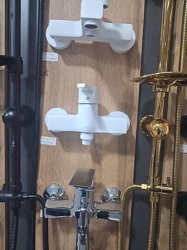 duş: Ağ rəngli divar tipli duş qarışdırıcısı - Material: bərk pirinç — 3