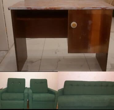 раскладные кресла в баку: Б/у, Диван, 2 кресла, Без подьемного механизма, Раскладной — 1