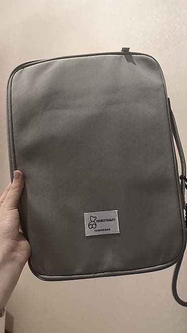narda gunluk internet: Südlü-boz rəngdə laptop/planşet üçün qol çantası - Material: Yumşaq — 1