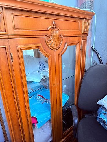 nerj cən: Klassik üslubda qonaq otağı mebel dəsti - Material: təbii ağac — 2