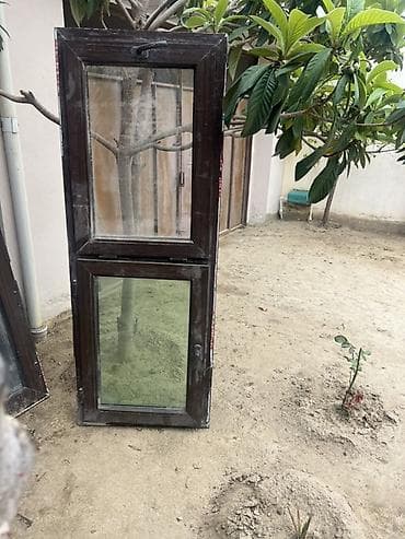 Plastik pəncərə çərçivəsi – iki bölməli - Material: PVC profil (tünd