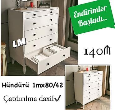Yataq otağı üçün, Siyirməli, Güzgüsüz, Pulsuz quraşdırılma, Zəmanətsiz, Kredit yoxdur
