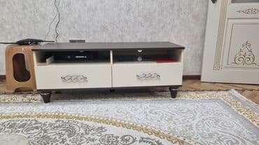 Садовая, уличная мебель: Прямой ТВ стенд, С полками, Ламинат, Турция — 3