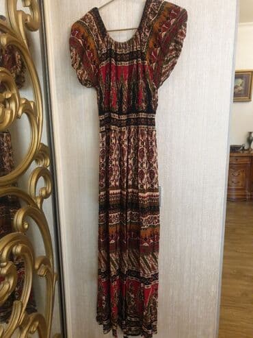 узбекское платье со штанами: Повседневное платье, Макси, L — 1