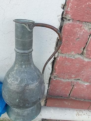 antik samovar: Antik pirinç samovar - Material: bürünc/pirinç gövdə, döymə və damğa — 8