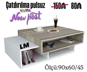 Yeni TAB jurnal masası - Yeni və sifarişlə hazırlanır - Ölçü: 90 sm x