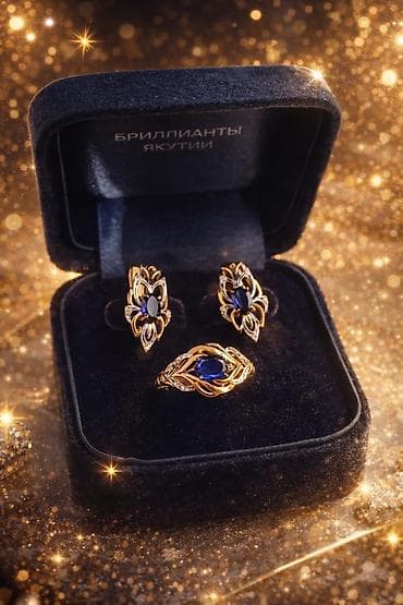 Dəstə daxildir: Sırğa, Üzük, Sarı qızıl, 585 Əyar, 5 g