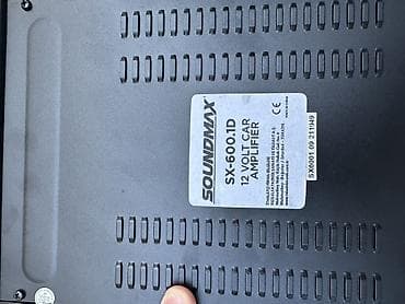 Soundmax SX-600.1D model nömrəli 12 voltluq avtomobil gücləndiricisi — 3