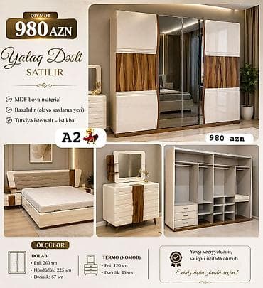 mebel sexləri: AYNUR 2 💃 ✨ Lüks Yataq Dəsti – Zövqlü və Keyfiyyətli ✨ Evinizə həm — 1