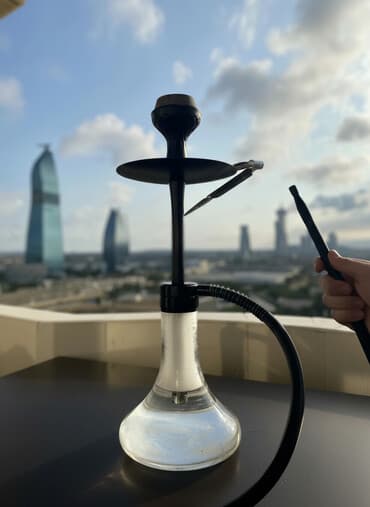 multivita sistemi: Şüşə kolba və metal gövdəli nargilə (qəlyan Boss E29) real alıcıya — 1