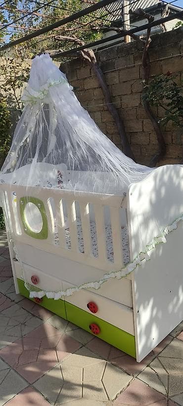 Beşiklər: Beşik yaxsi veziyyetde 70azn. matras, doşək tül və sentifon yorğan da — 1