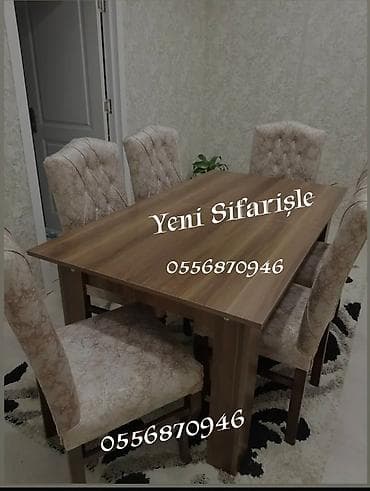 avanqard stol stul: Düz masa, Qonaq otağı üçün, 6 nəfər, Açılmayan, Rusiya, Zəmanətli — 2