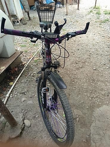 velo disk: Velone dağ/şəhər velosipedi – bənövşəyi-metalik rəngdə, alüminium — 4