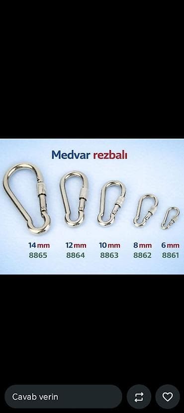 pol sixan: Medvar rezbali karabinlər - Material: metal, parlaq örtüklü - — 1