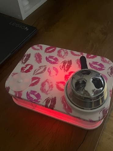 nargile dairesi: LED işıqlı mini şüşə (hookah) baza seti - Stolüstü kompakt nargilə — 4