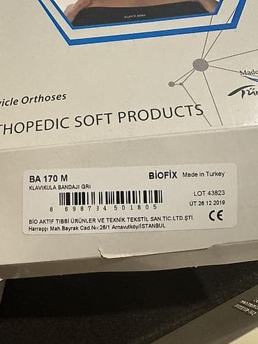 Biofix Active – Klavikula Bandajı (BA-170 M), rəng: boz Məhsul növü — 3
