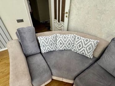 kunc divan metbex ucun: Угловой диван, Б/у, Раскладной, С подъемным механизмом, Велюровая ткань, Нет доставки — 4