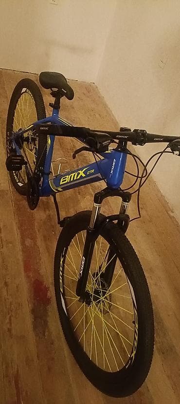 velosibet 26lıq: BMIX GTR dağ velosipedi - Rəng: mavi-sarı qrafika - Çərçivə: yüngül — 2