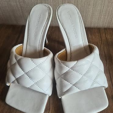 Туфли: Сабо, Размер: 37, цвет - Белый, Б/у — 2