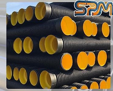 Kanalizasiya borusu, Qofralı, Plastik, 160 mm, Yeni