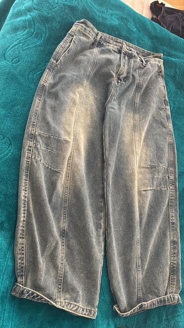 утягивающее белье для полных женщин: - Məhsul: Geniş kəsimli denim şalvar - Material: 100% koton denim - — 1