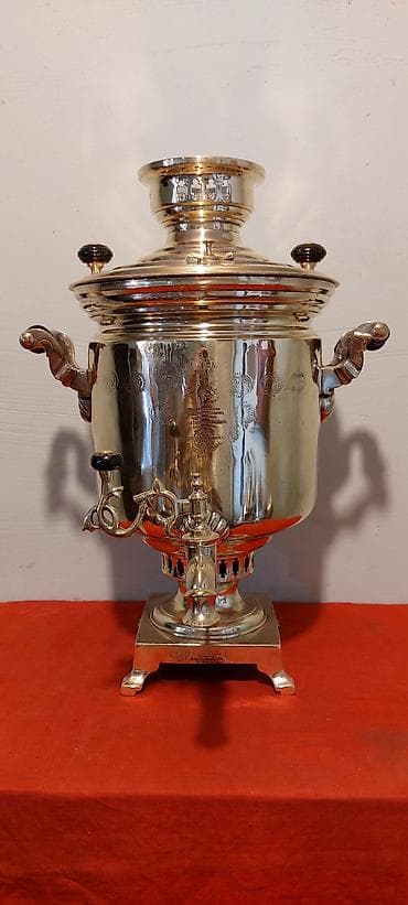 İdman və istirahət: 19-cu esrin sonlari Tula istehsali samavar 5-litrlikdir, materiali; — 1