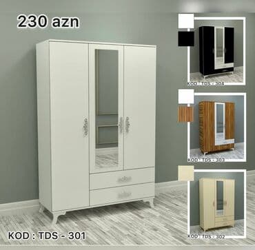 tek adamliq kravatlar: Düz dolab, Yataq otağı üçün, Paltar üçün, Açılan, Quraşdırıla bilən, 5 qapı — 15