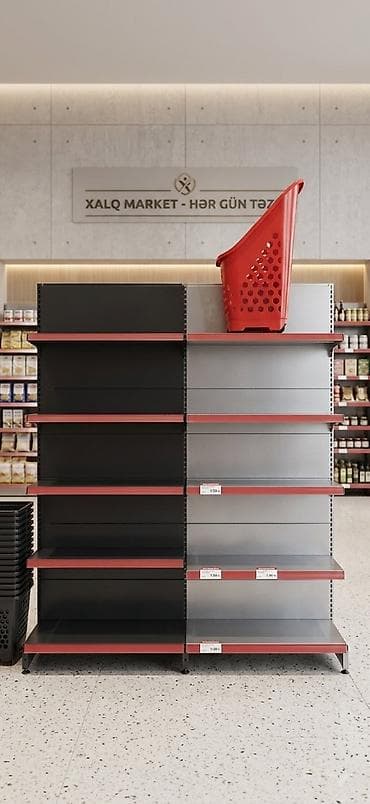 retro mebel: Mağaza üçün metal rəf sistemi - Quraşdırıla bilən modul konstruksiya — 1