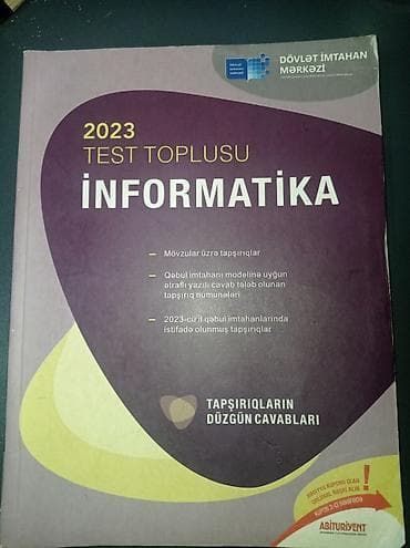 master n1 informatika test pdf: İnformatika 11-ci sinif, 2023 il, Ünvandan götürmə — 1