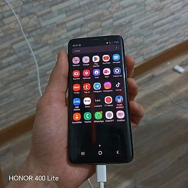 samsung s9 plus: Samsung Galaxy S9, 64 GB, rəng - Qara, Simsiz şarj — 3