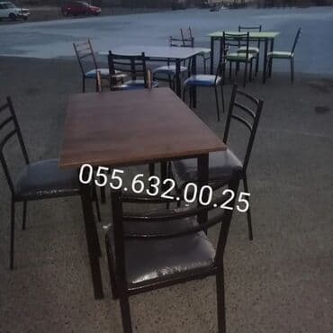 heyet ucun oturacaqlar: Dəniz qiragi üçün stol stul desti, kafe və cayxana üçün stol stul — 8