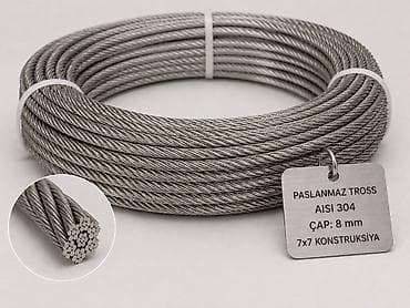 Paslanmayan tros – AISI 304 paslanmayan polad Çap: 6 mm — 1