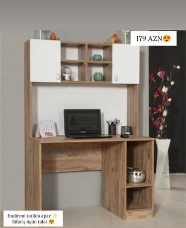 uşaq ucun yazı masası: Oğlan və qız üçün, Yeni, Siyirməli, Yazı masası, Stulsuz — 1