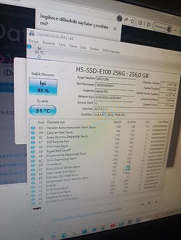 ssd 2 5: Hikvision Ssd ideal vəziyyətdə 256 gb 93% alan uduzmaz — 3