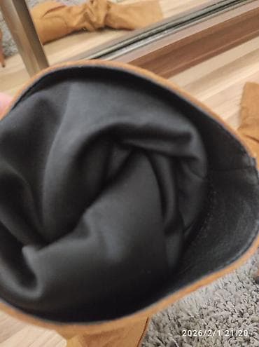 Çəkmələr: Uzunboğaz, Ölçü: 38, rəng - Qəhvəyi, Yeni — 5