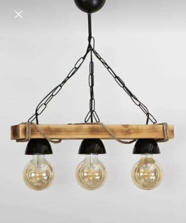 Çılçıraq, 3 lampa, Taxta