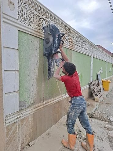 Beton kəsmə və deşik açma xidməti - Armaturlu beton, daş, beton divar